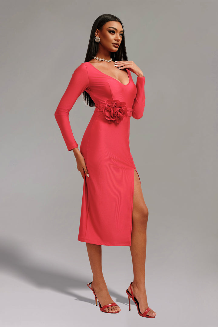 Halli V Neck Midi Dress