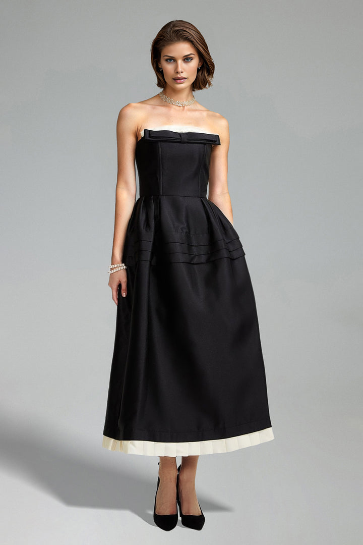 Jenn Strapless Bow Maxi Dress