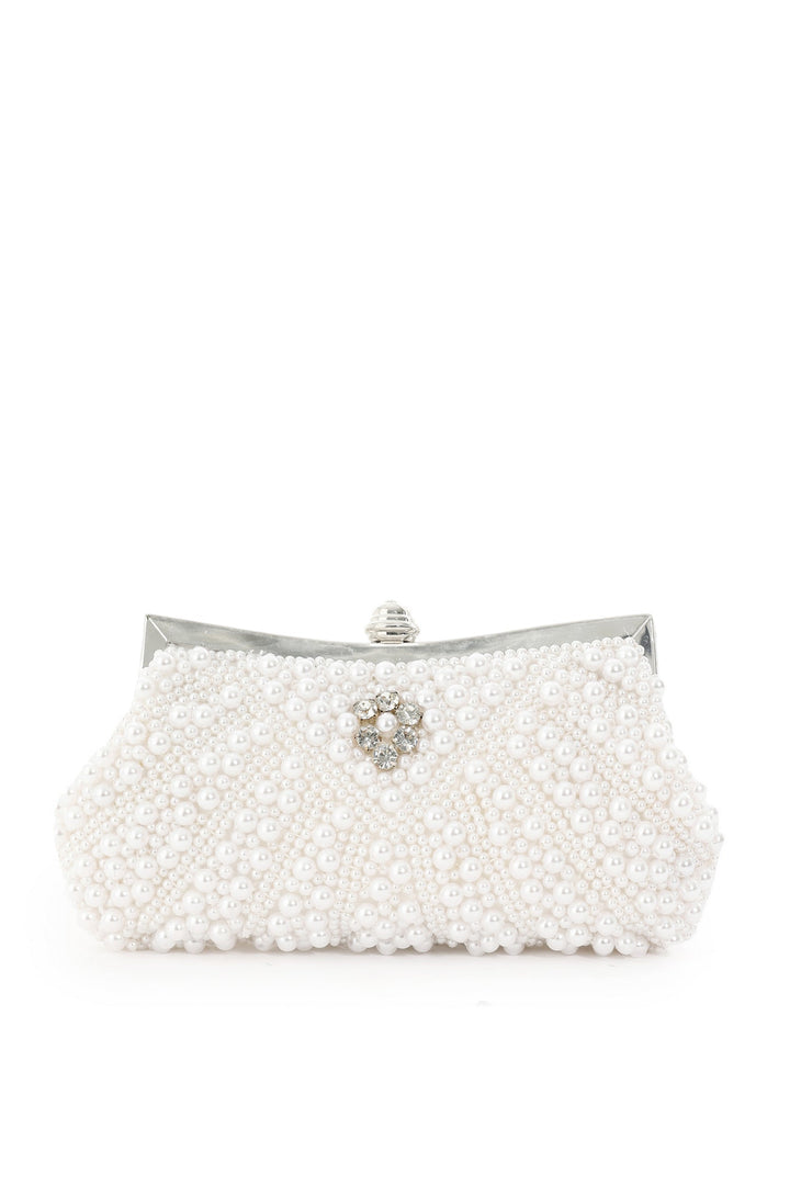 Hlasa Pearls Diamante Clutch