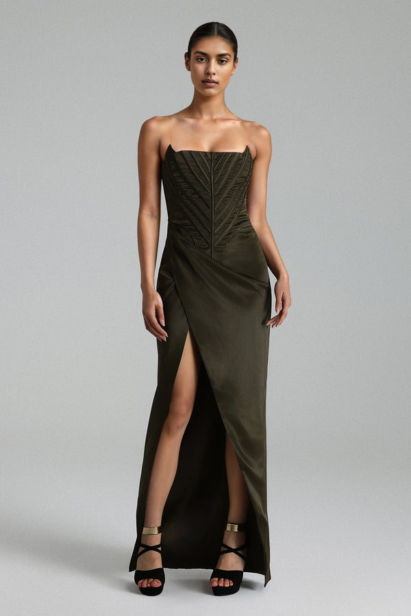 Janetta Slit Tube Maxi Dress