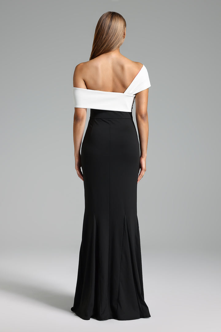 Elana Slim Dissymmetry Maxi Dress