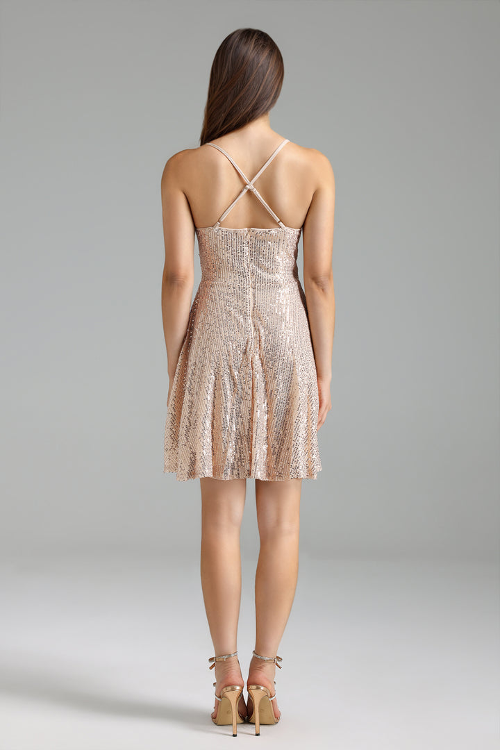 Makayah Sleeveless Sequin Mini Dress