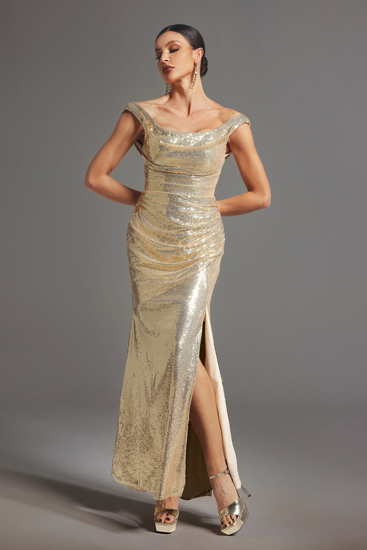 Marley Sleeveless Backless Sequin Maxi Dress