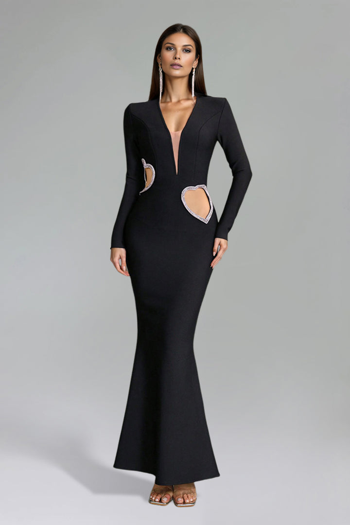 Scala Cut Out Diamante Bandage Midi Dress