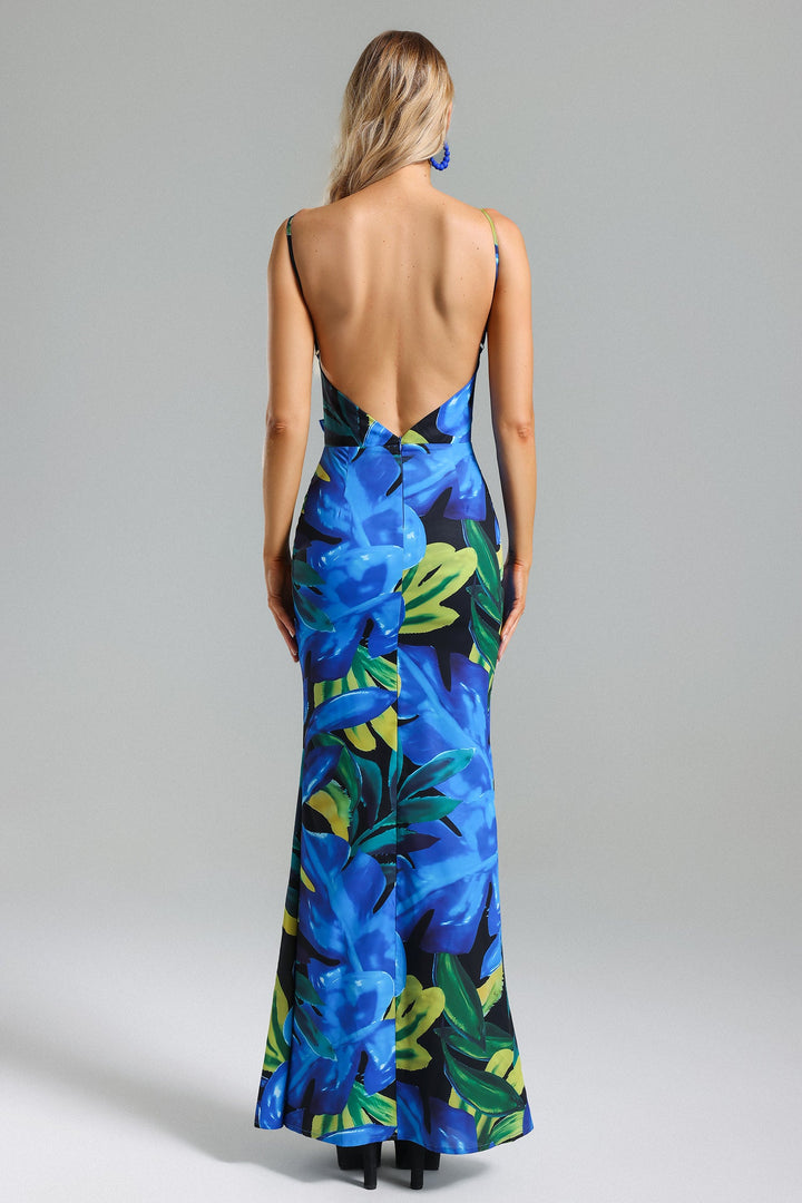 Margot Flower Print Cut Out Maxi Dress