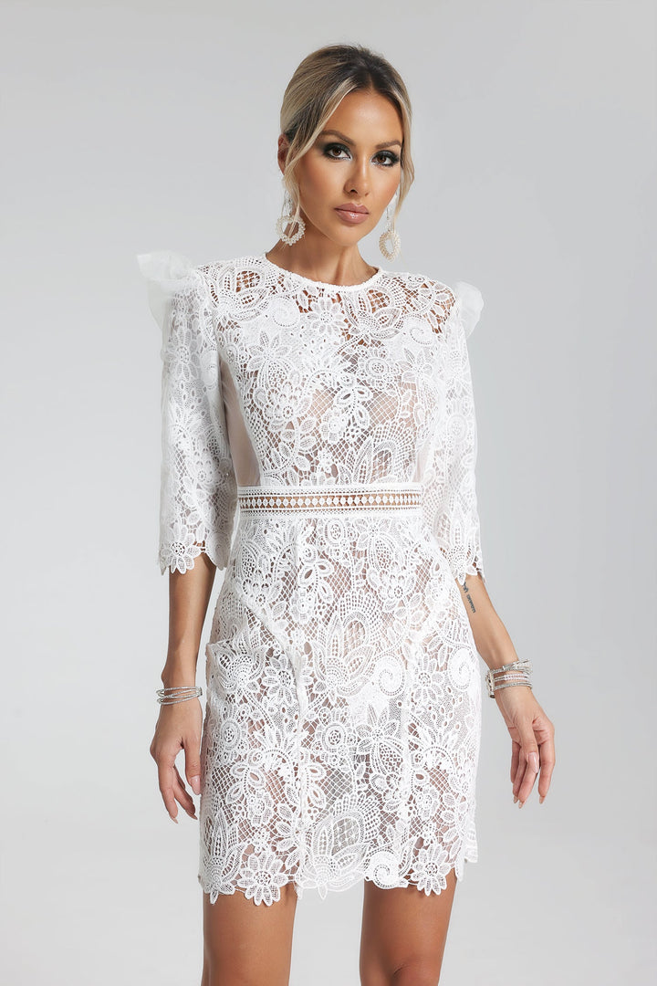 Angelica Lace Midi Dress