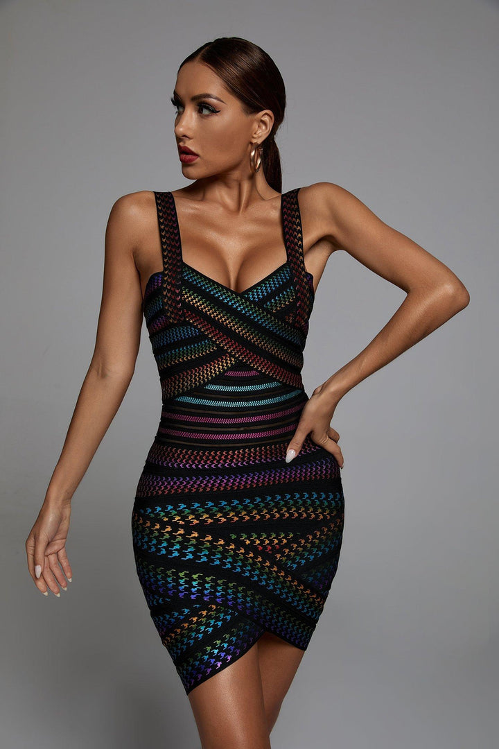 Rainbow Bandage Dress - Bellabarnett