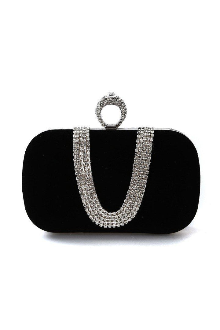 Vex Diamond Clutch - Black - Bellabarnett