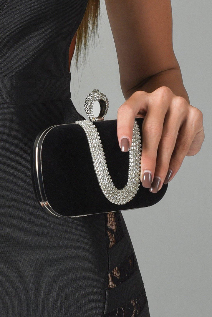 Vex Diamond Clutch - Black - Bellabarnett