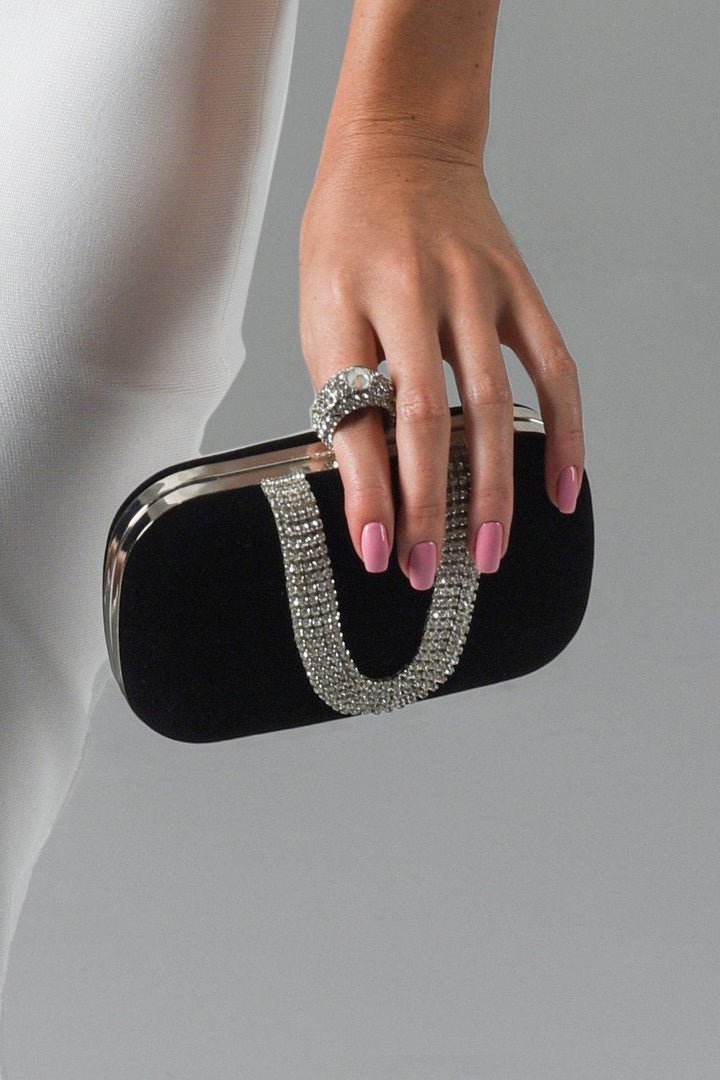 Vex Diamond Clutch - Black - Bellabarnett